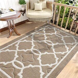 48"x32" Non-Slip Low-Profile Entrance Rug, Absorbent Machine Washable Doormats
